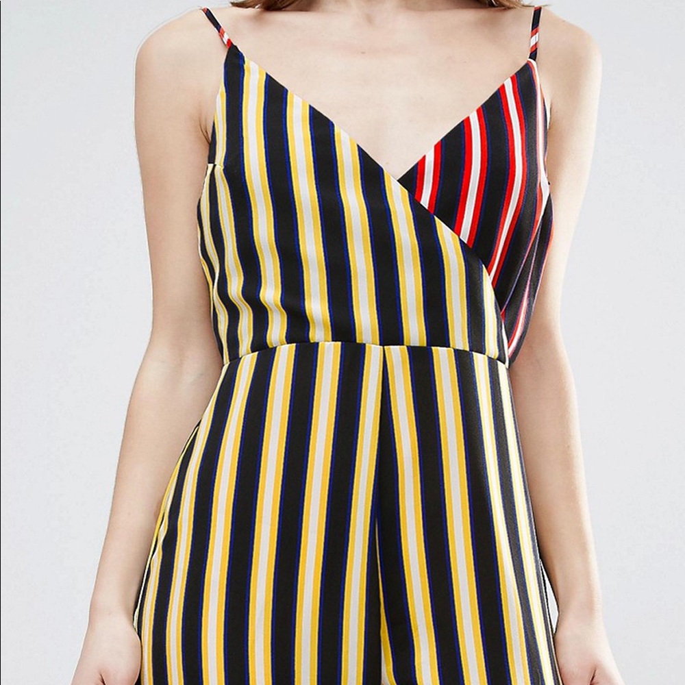 Asos TALL Vertical Striped Jumpsuit